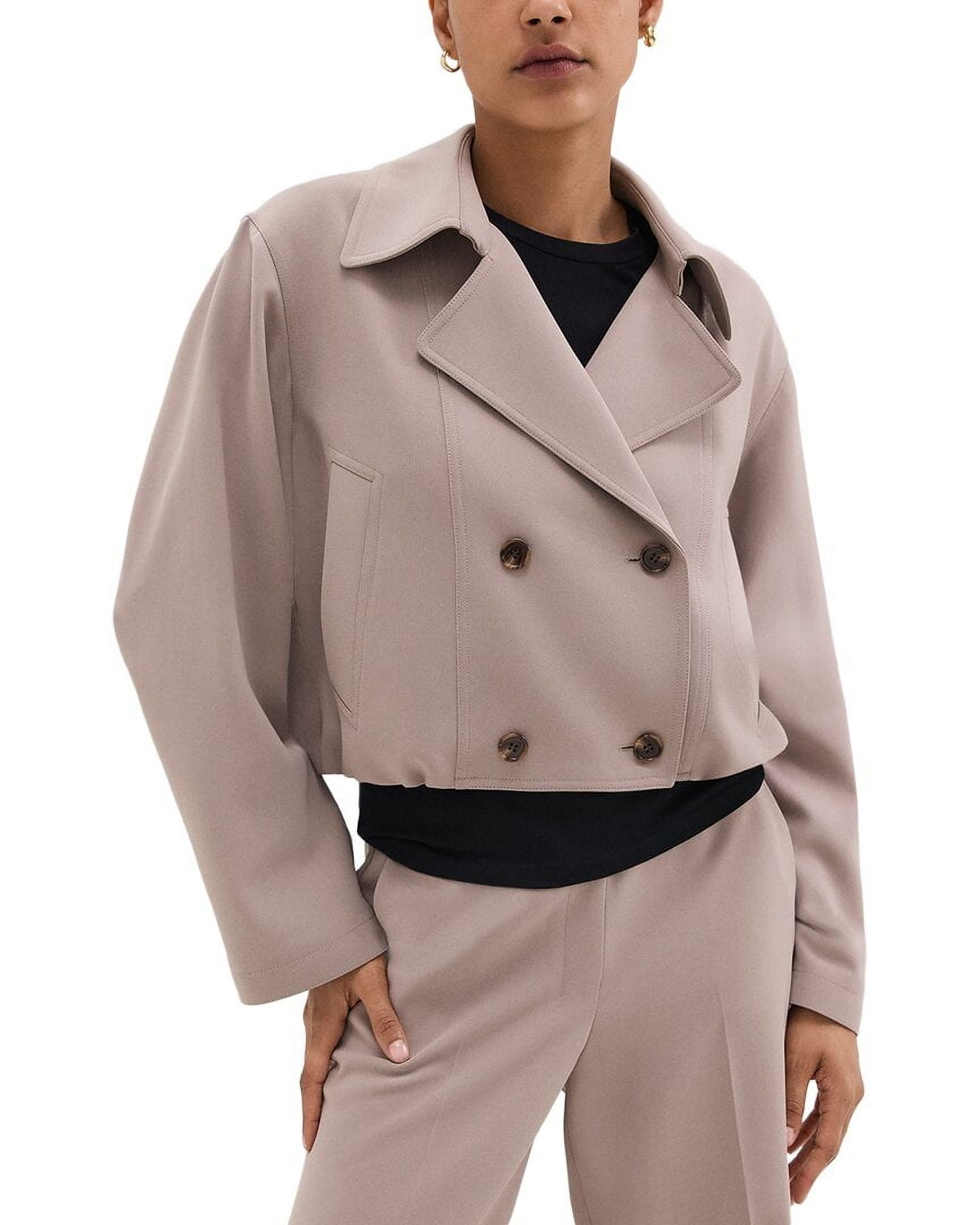 Theory womens Oversized Cropped Trench, s - Walmart.com
