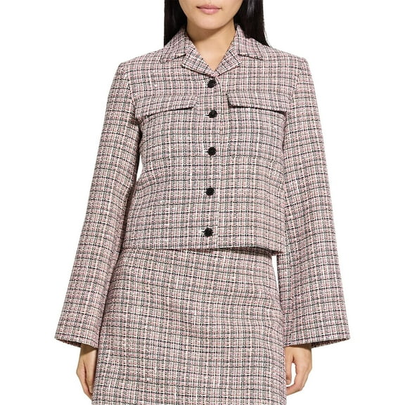 Theory womens  Patch Crop Jacket, 4, Pink