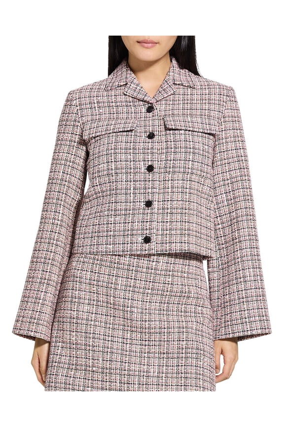 womens Patch Crop Jacket, 4, Pink