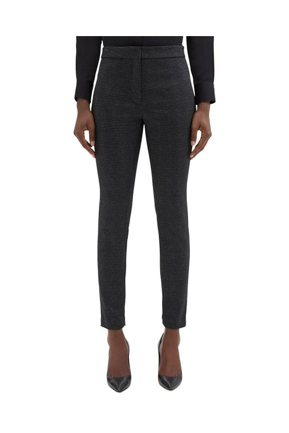 womens  Ponte Zip Pant, 4, Black