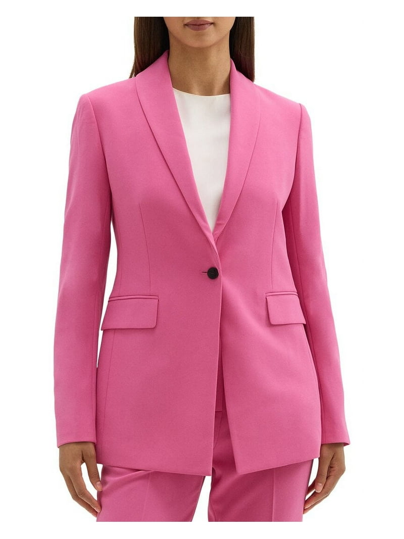 THEORYセオリー2019春色ピンクのテーラードジャケット Theory womens Power Shawl Jacket, 4 - Walmart.com