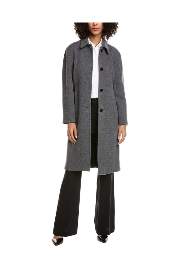 womens  Randall Wool-Blend Coat, m, Grey