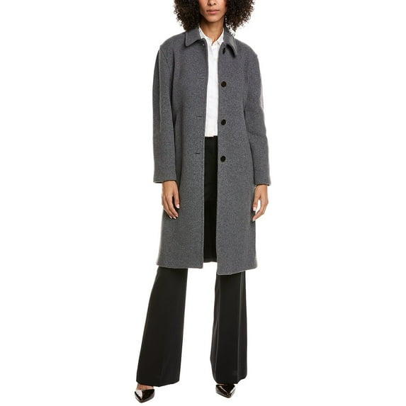 Theory womens Randall Wool-Blend Coat, m, Grey