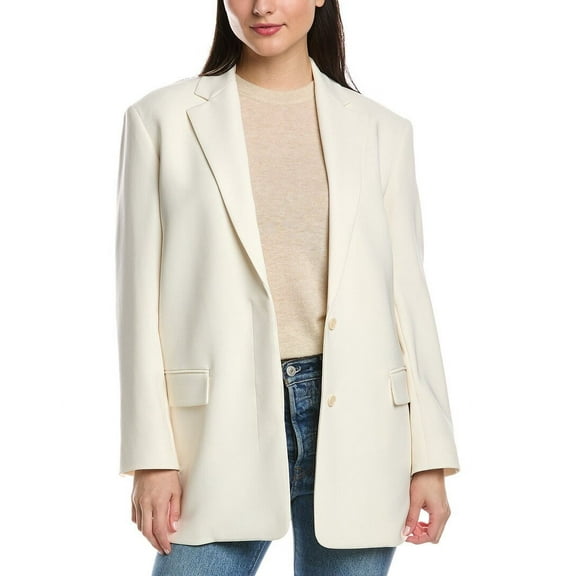 Theory womens  Relax Blazer, M/L, White