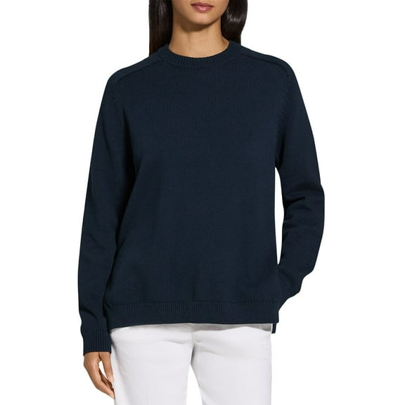 Theory womens  Relaxed Crewneck Sweater, s, Blue