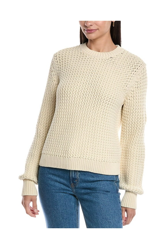 womens  RickRack Stitch Sweater, s, Beige