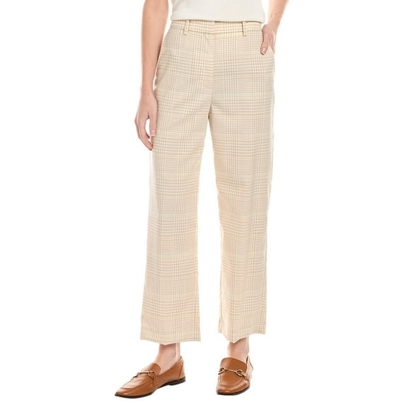 Theory womens Roswell Wool Pant, 0, Beige