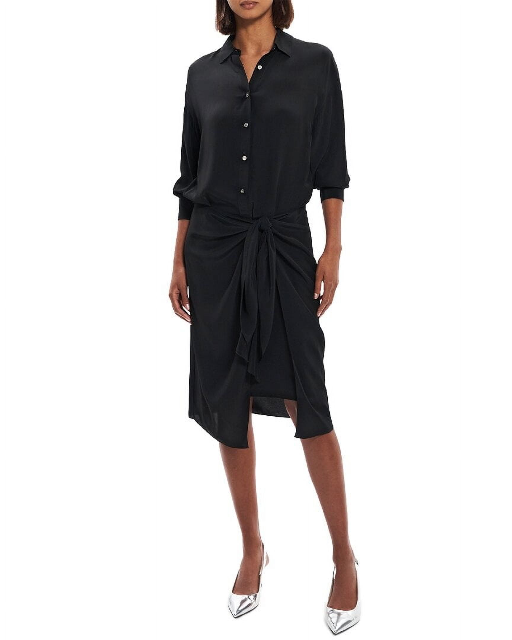 Alessandra Sarong Shirt Dress Black main image 0