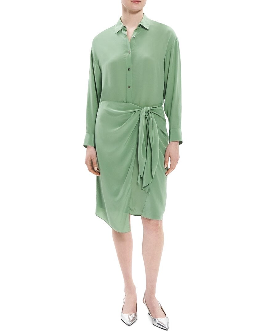 Theory womens A-Line Wrap Dress, 0, Blue - Walmart.com