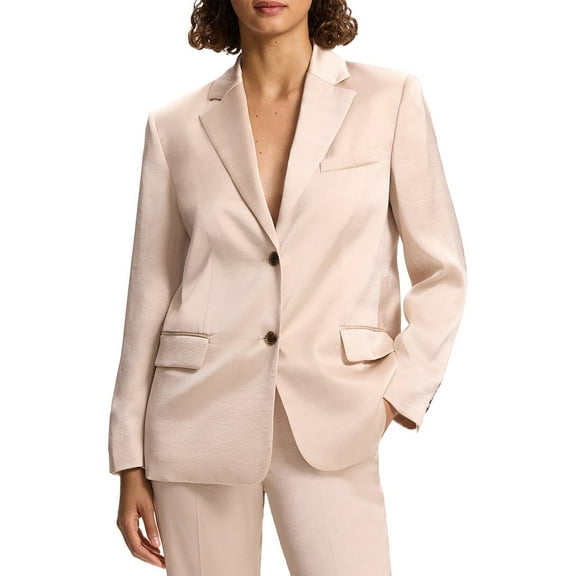 Theory womens  Satin Blazer, M/L, Gold