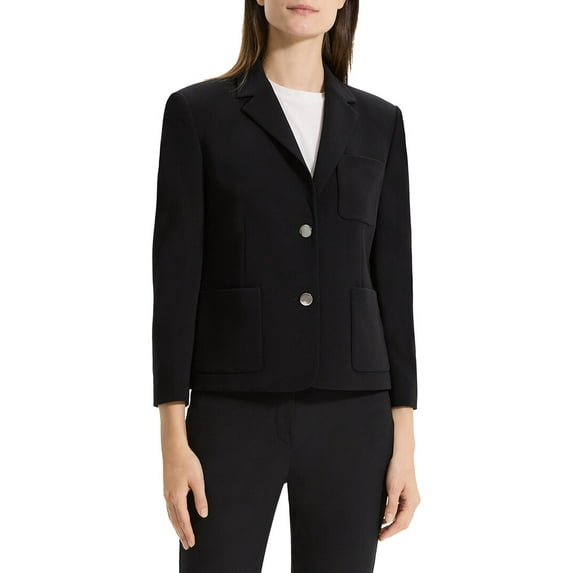 Theory womens Shrunken Patch Pocket Blazer, 6, Black