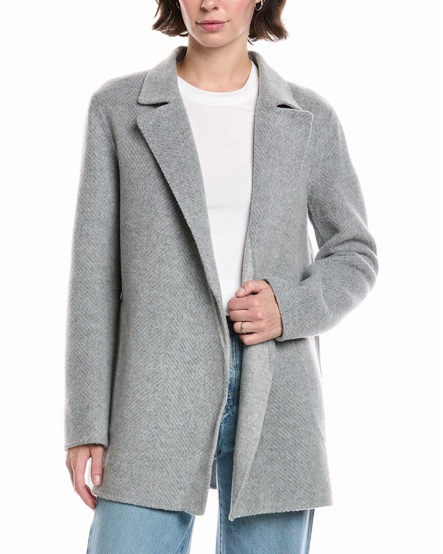 Theory womens Sileena Wool Coat, l, Grey - Walmart.com