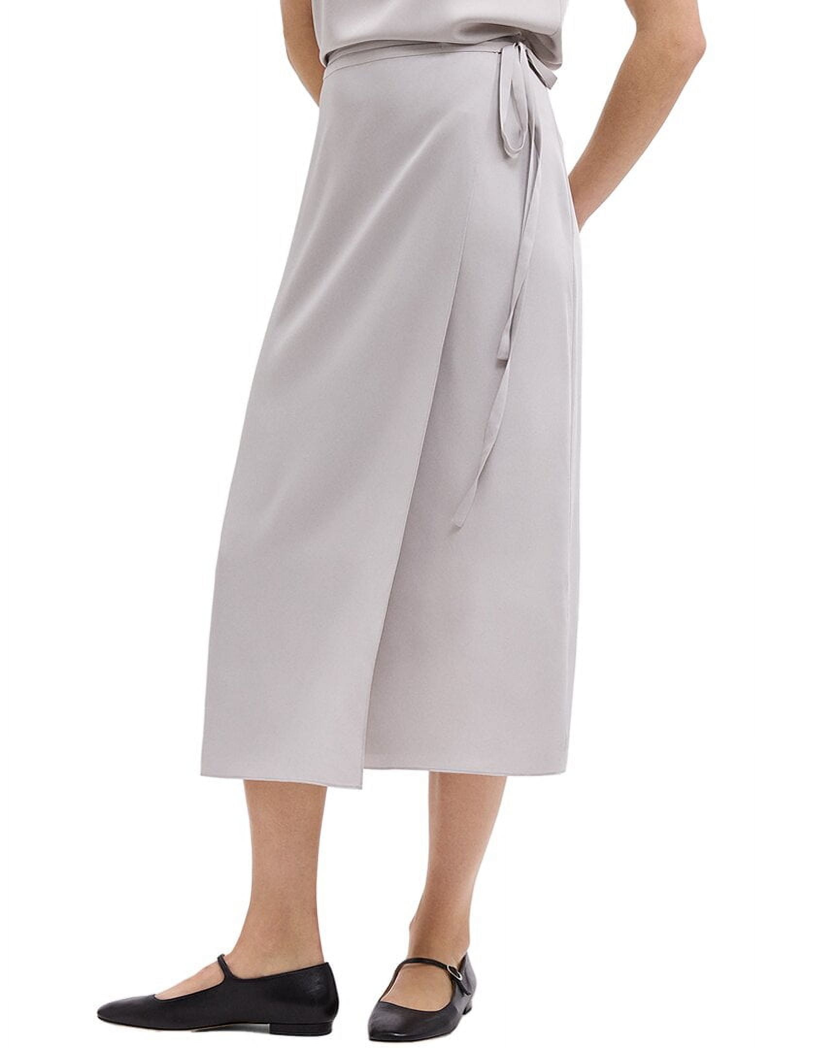 スカート Theory Straight Fit Tie Wrap Skirt Theory womens Silk Tie Wrap Skirt, 0 - Walmart.com