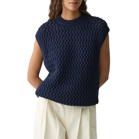 Theory womens  Sleeveless Knit Vest, s, Blue