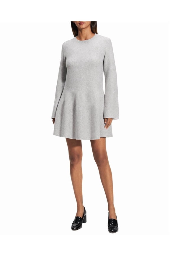 womens Sweater Dress, l, Grey