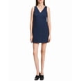 thumbnail image 1 of Theory womens  V Neck Shift Dress, 6, Blue, 1 of 3
