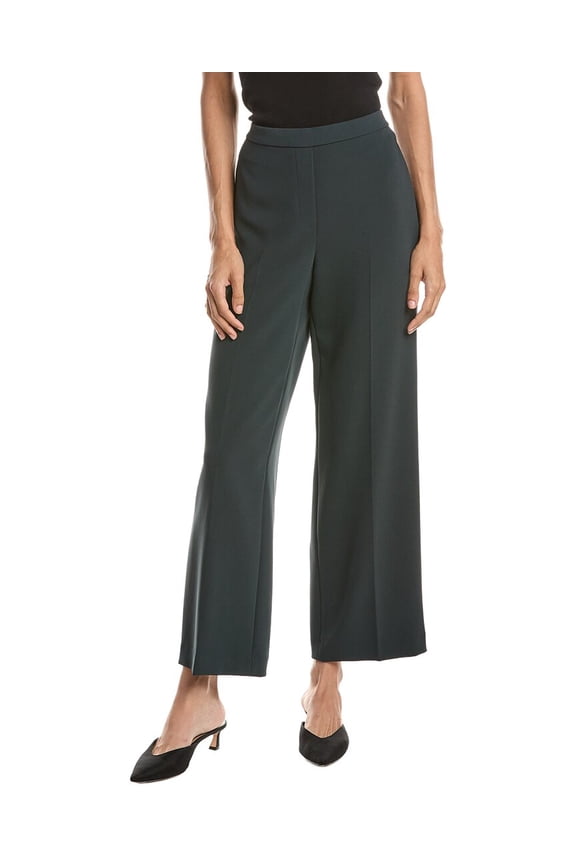 womens Wide Pull On Ankle Pant, 0, Green