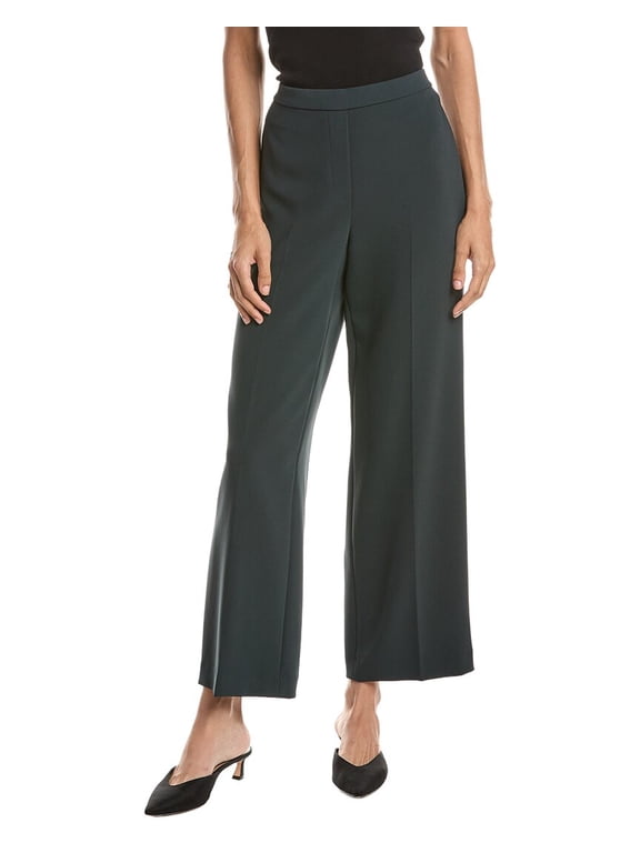 womens Wide Pull On Ankle Pant, 10, Green
