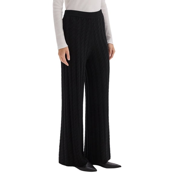Theory womens  Wool-Blend Cable Knit Pant, m, Black