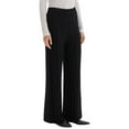 thumbnail image 1 of Theory womens  Wool-Blend Cable Knit Pant, s, Black, 1 of 3