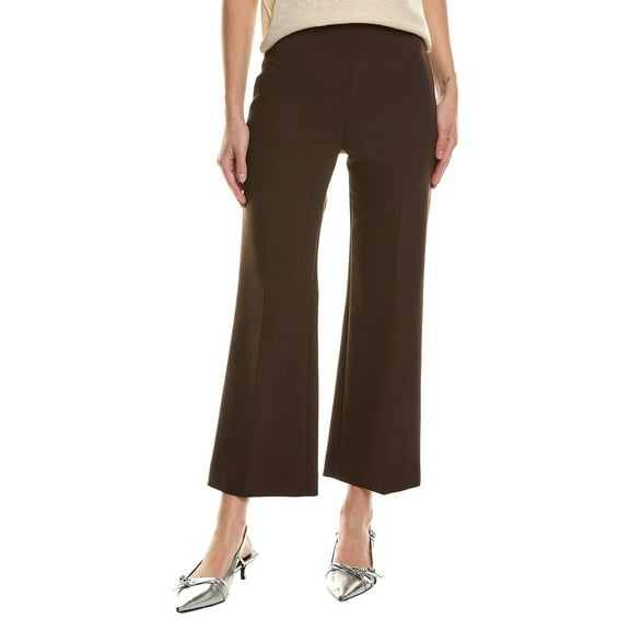 Theory womens  Wool-Blend Stretch Kick Pant, 14, Brown
