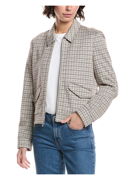 womens Zip Jacket, s, Tan