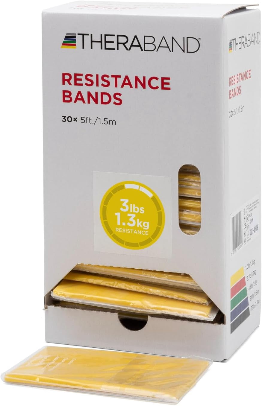 THERABAND 30-Pack Dispenser of 5 ft. Bands Yellow - Walmart.com