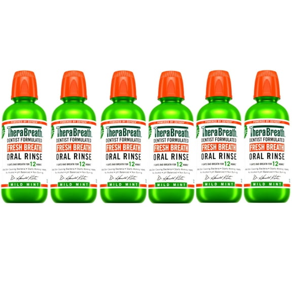 Thera Breath Oral Rinse with Dosage Cap, 16 oz, 6 Pack