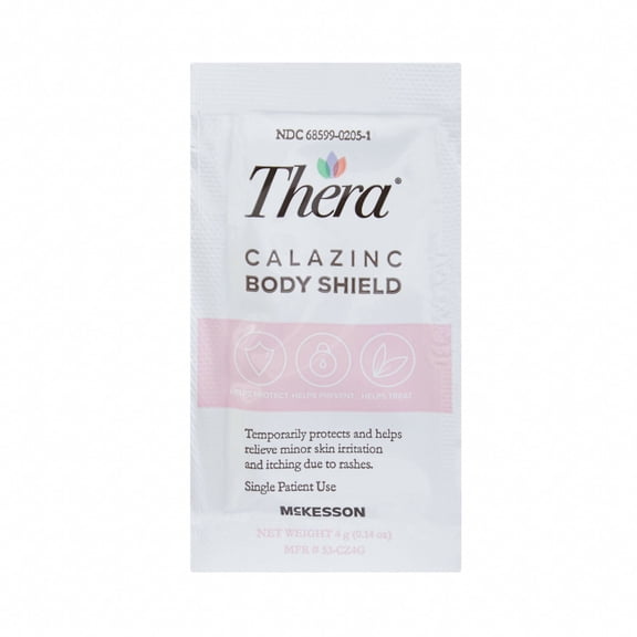 Thera Calazinc Body Shield Skin Cream for Dry, Itchy Skin - 4 gm Packet, 144 Ct