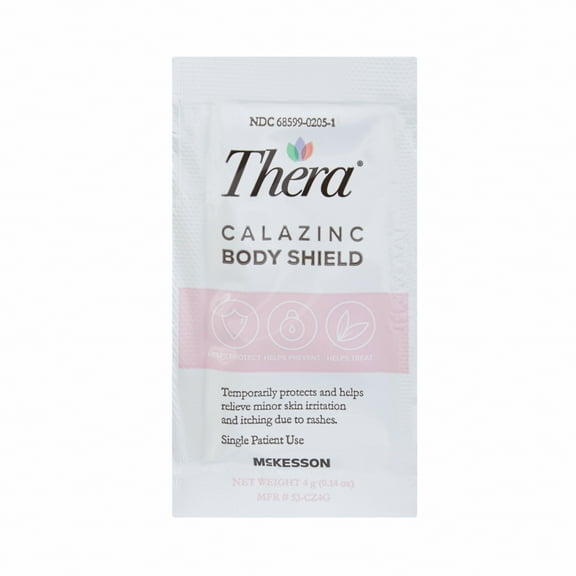 Thera Calazinc Body Shield Skin Cream for Dry, Itchy Skin - 4 gm Packet, 144 Ct
