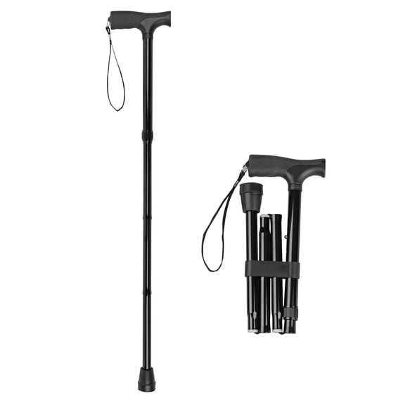 Thera|Care Adjustable Folding Walking Cane | 300 lbs Capacity | Sturdy ...