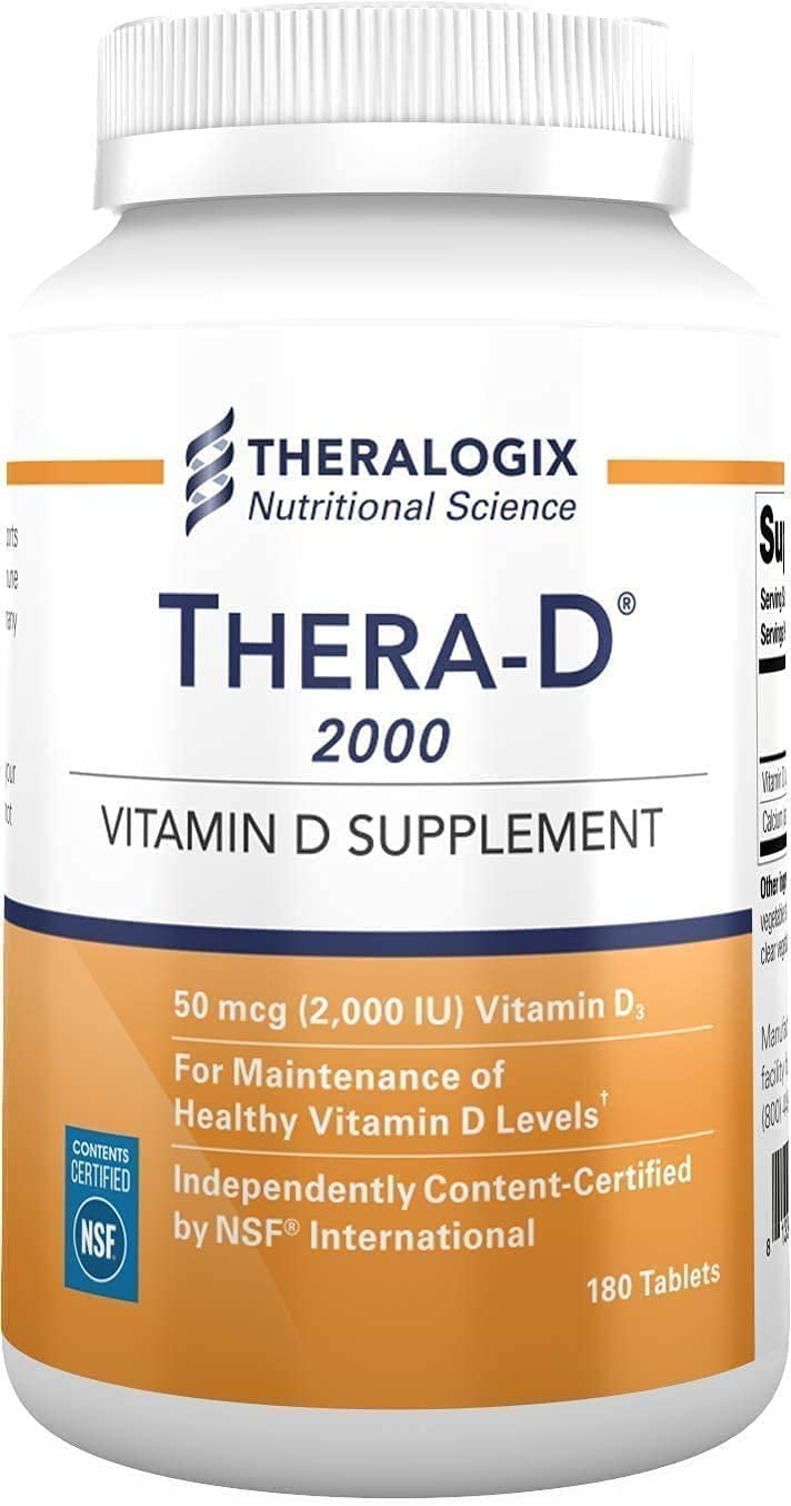 TheraD 2000 Vitamin D Supplement 2,000 IU Vitamin D3 Tablets 180