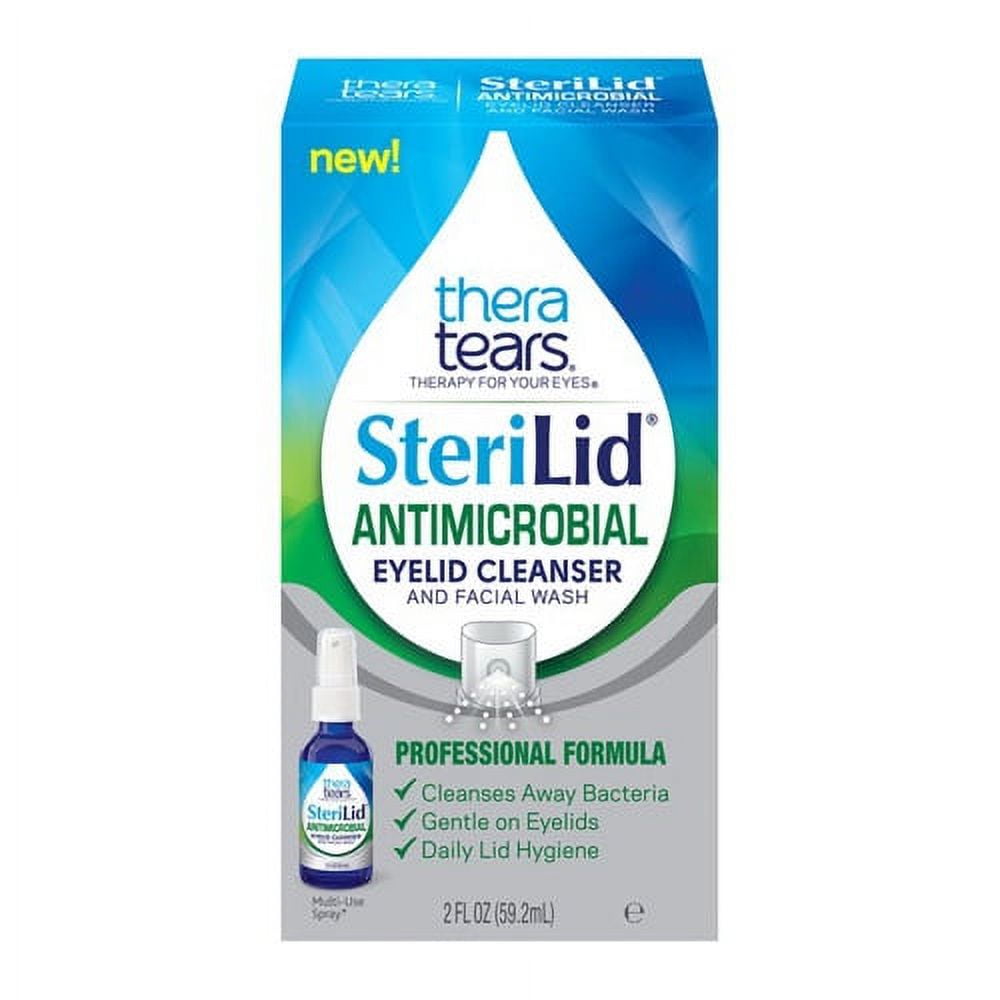 Thera Tears sterilid Antimicrobial Eyelid Cleanser and Face Wash, 2 Oz, 6 Pack