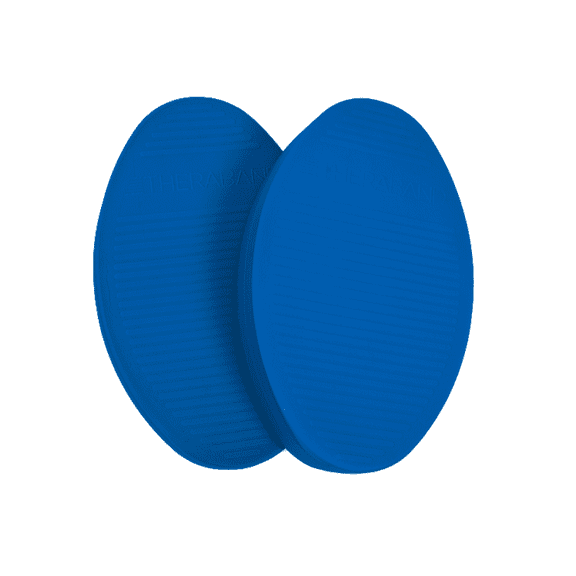 THERABAND Stability Trainer Pad, Blue Balance & Core Rehab Cushion, Intermediate Level, Set of 2