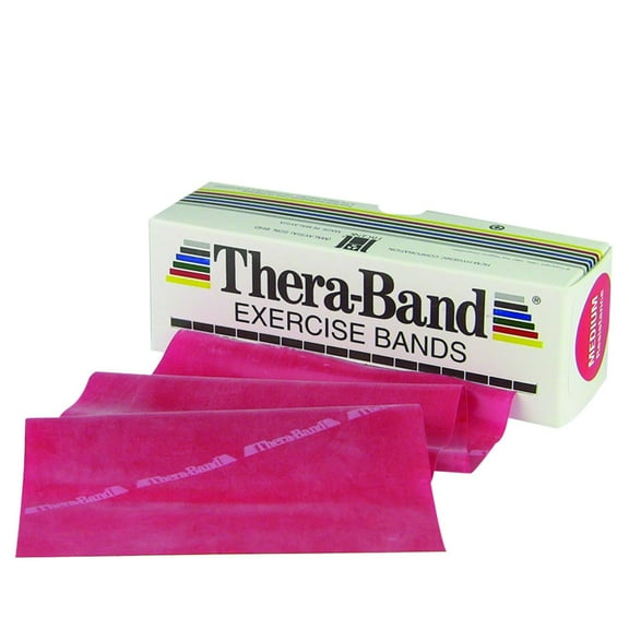 TheraBand Exercise Resistance Band Red Medium Resistance 5" x 6 Yd 10-1001, 1 Each