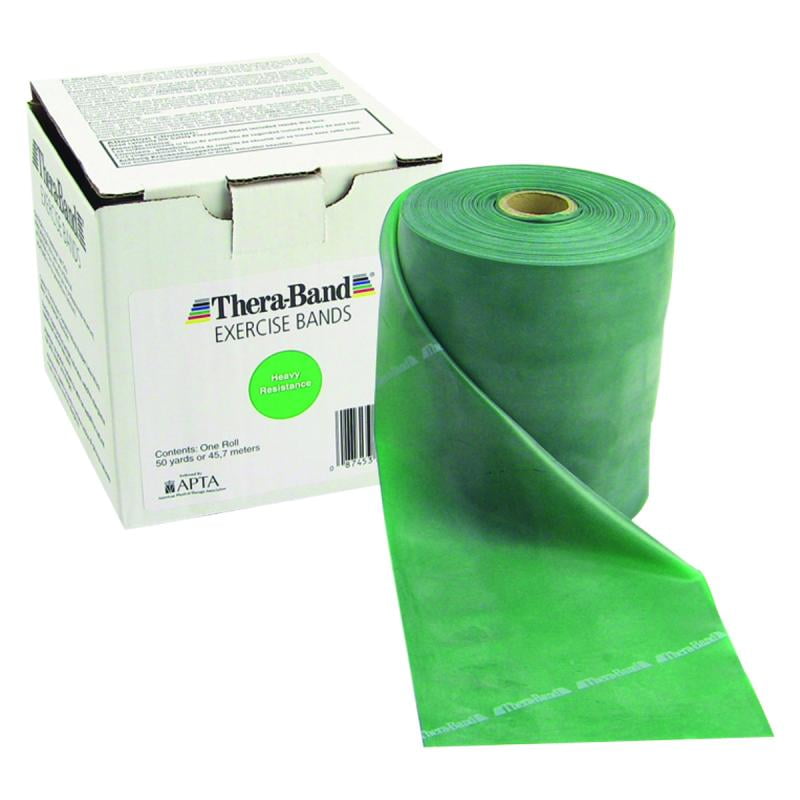 TheraBand Professional Latex Resistance Bands, 50 Yard Roll, Green ...