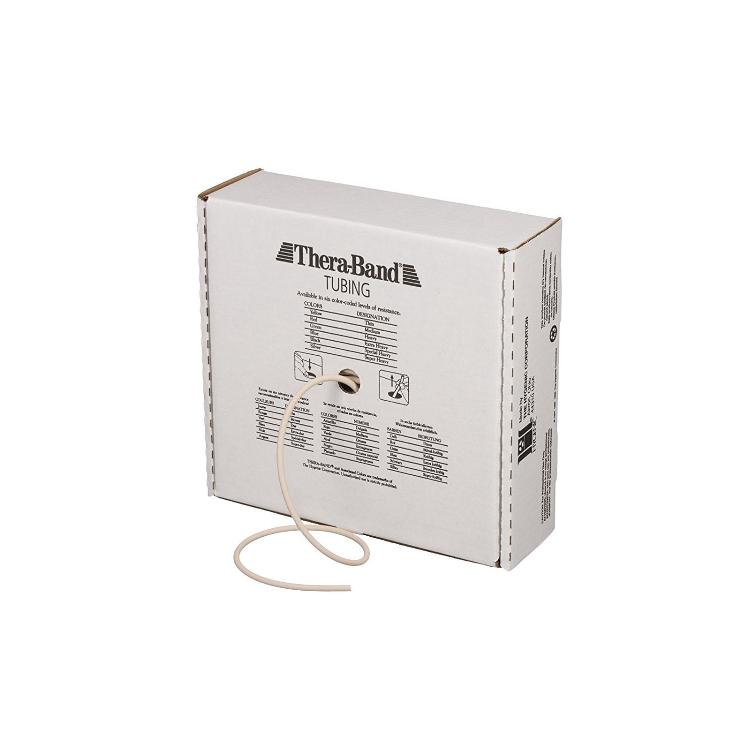 TheraBand Professional Latex Resistance Tubing, 100 Foot, Tan, Extra Thin, Beginner Level 1
