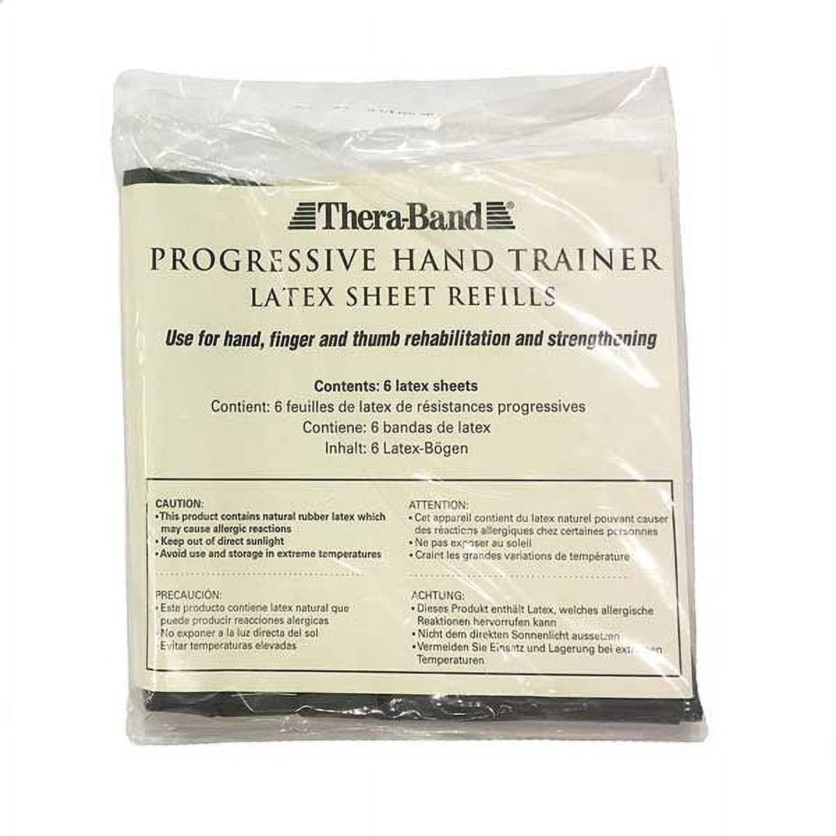 TheraBand Progressive Hand Trainer Refill, 6 Sheets, Tan, Extra Thin, Level 1