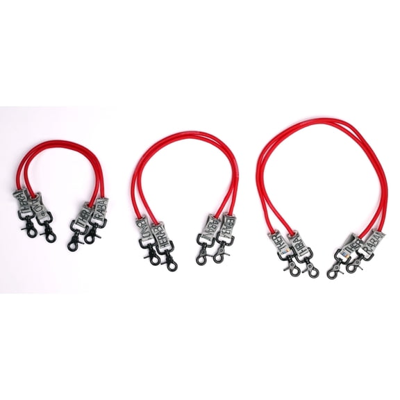 THERABAND Wellness Station Professional Latex Resistance Tubing With Connectors, Set of 2, 18 Inch, Red, Medium, Beginner Level 3