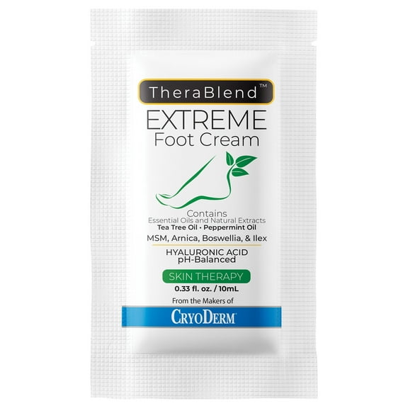 TheraBlend Extreme Foot Cream 0.33oz Travel Packets (6)