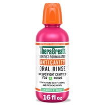 TheraBreath Anticavity Alcohol-Free Mouthwash, Mouthrinse with Fluoride, Sparkle Mint, 16 fl oz