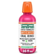 TheraBreath Anticavity Alcohol-Free Mouthwash, Mouthrinse with Fluoride, Sparkle Mint, 16 fl oz