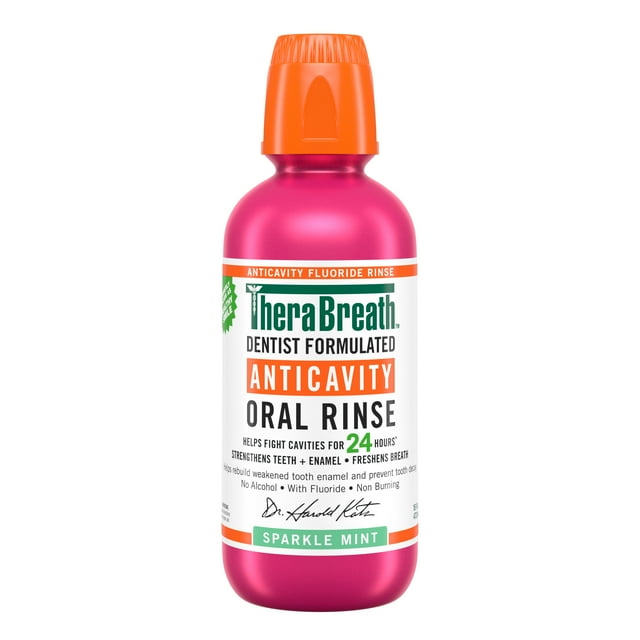 TheraBreath Anticavity Fluoride Mouthwash, Sparkle Mint, Dentist