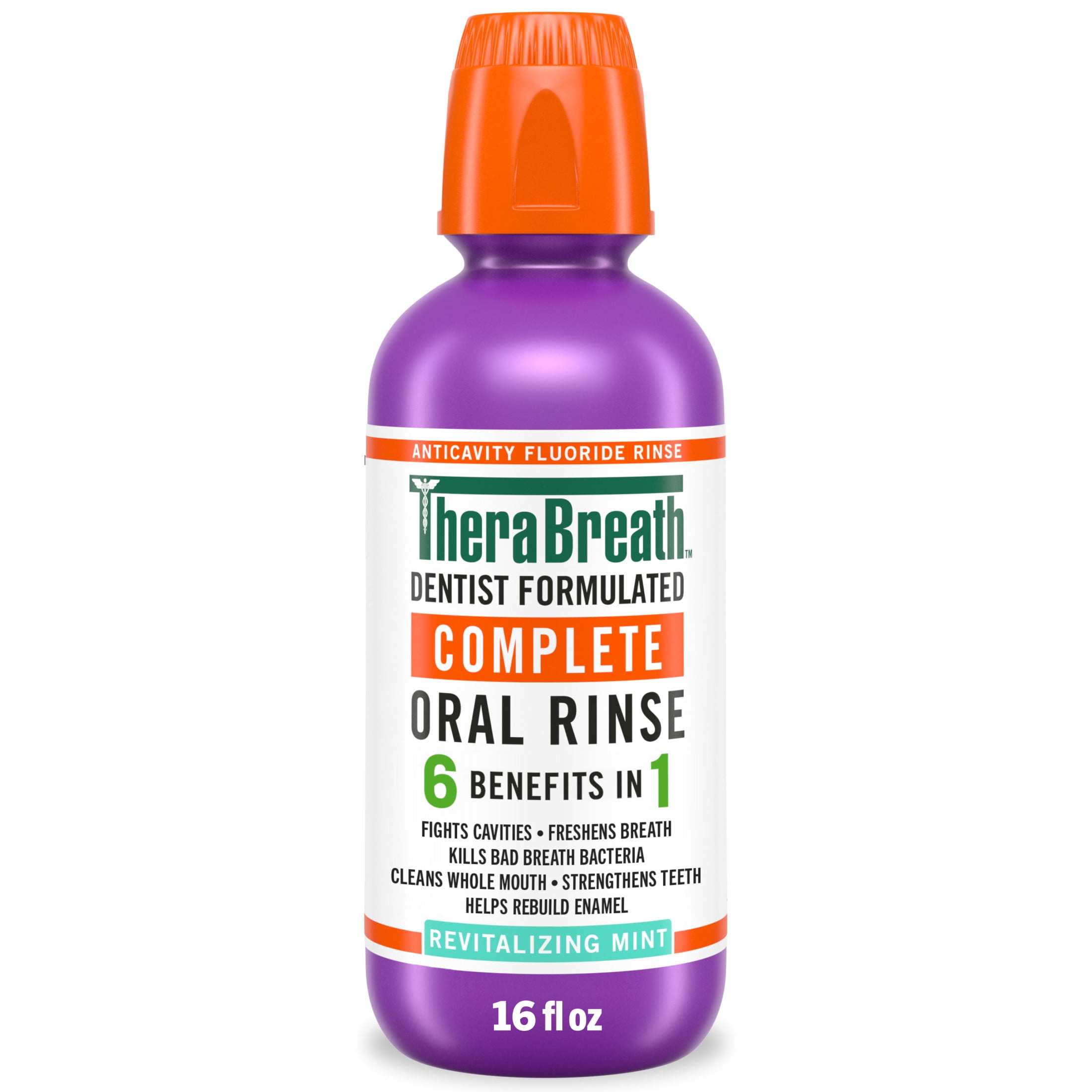 TheraBreath Complete Mouthwash, 6in1 Benefits, AlcoholFre