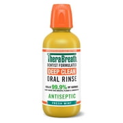 TheraBreath Deep Clean Mouthwash, Alcohol Free, Antiseptic Benefits, Fresh Mint, 16 fl oz