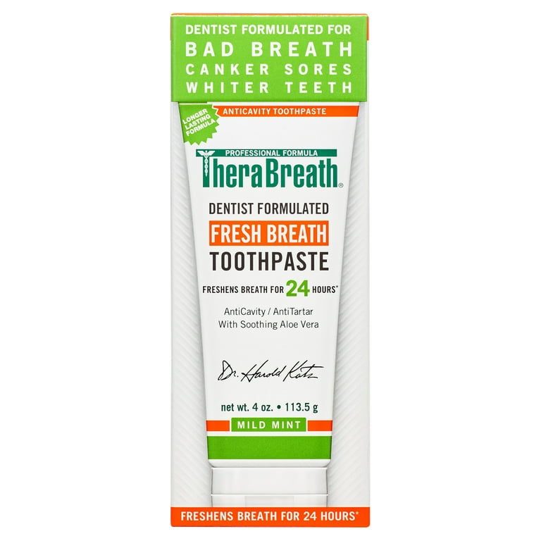 TheraBreath Dentist Recommended Fresh Breath Toothpaste, 4 oz 