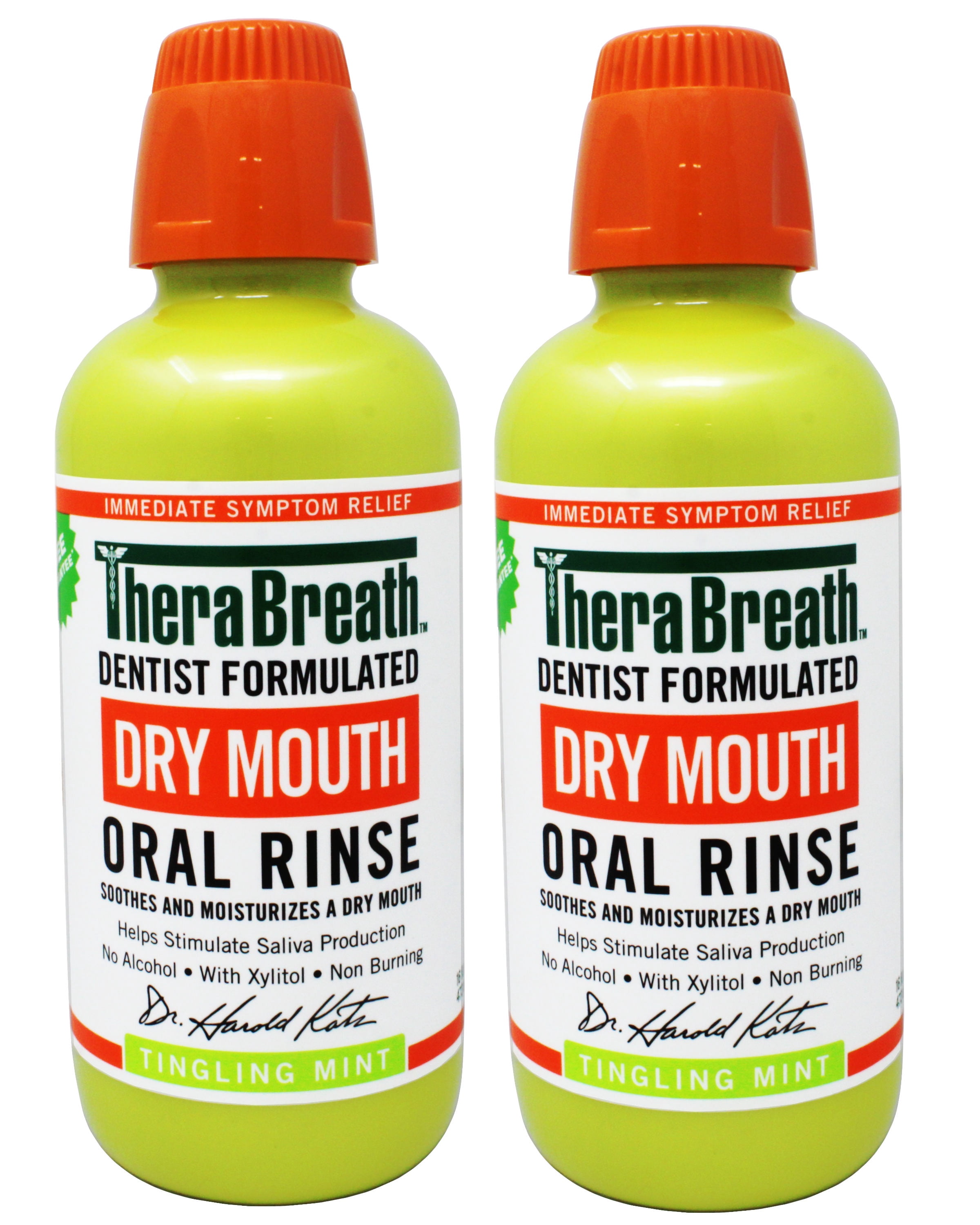TheraBreath Dry Mouth Oral Rinse, Tingling Mint, 16 FL OZ - 2 Pack