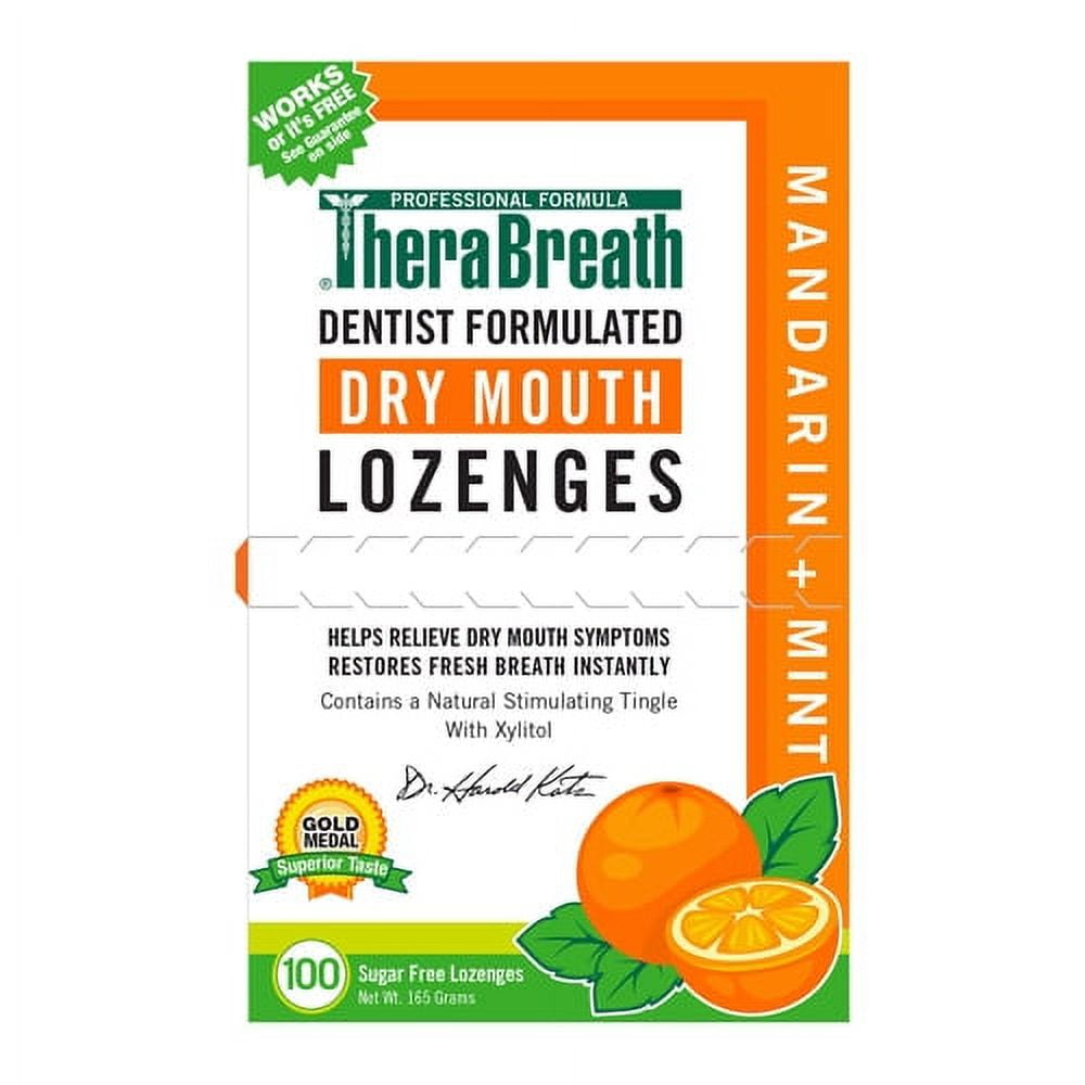 TheraBreath Dentist Formulated Dry Mouth Lozenges, 100 Ea