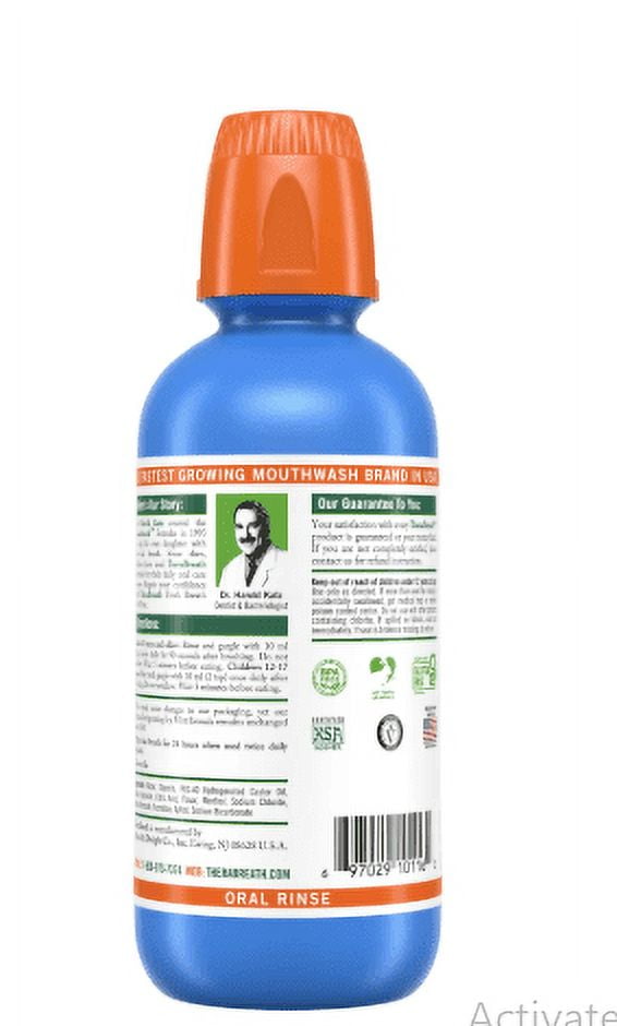 TheraBreath Fresh Breath Alcohol-Free Mouthwash, Mouth Rinse for Adults, Icy Mint, 16 fl oz