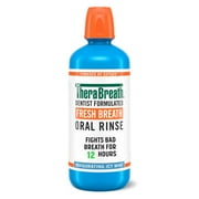 TheraBreath Fresh Breath Mouthwash, Icy Mint, Alcohol-Free Mouthwash for Adults, 1 Liter